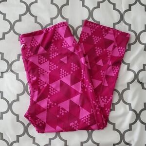 Old Navy Geometric Pink Capri Leggings